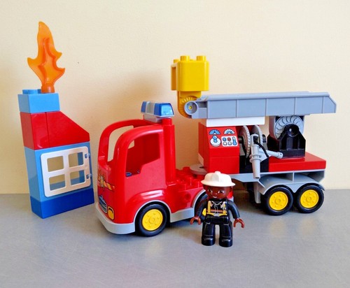 LEGO Duplo 10592 Firefighter Truck Scale / Ladder + Figurine Soldier From Fire - Picture 2 of 10