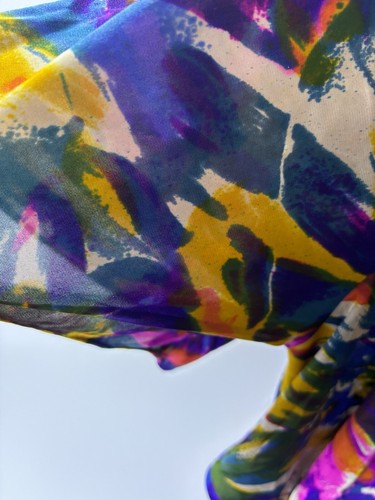 vassarette womens size 34 multi color blouse Pajama 2194 - Picture 12 of 13