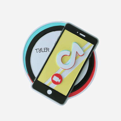 Personalised Christmas Xmas Tree Decoration Ornament - Cell Phone Dance App
