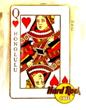 Hard Rock Cafe Honolulu Pin Queen of Hearts Playing Card New #12587