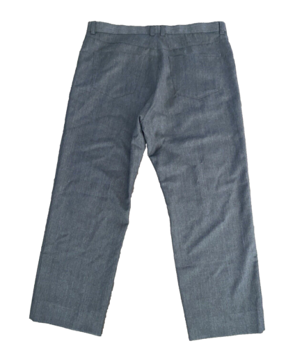 Pantalones Ermenegildo Zegna 100% Lana Lana Hombres 38" Frente Plano Carbón Italia - Imagen 2 de 14