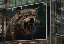 ANGRY WOLF POSTER NATURE NATURAL PRINT WILD ANIMAL  WALL ART A3 A4 SIZE