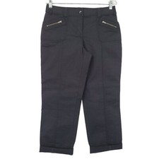 Chico's Women's Cotton Stretch Cropped Pants Black Size 0