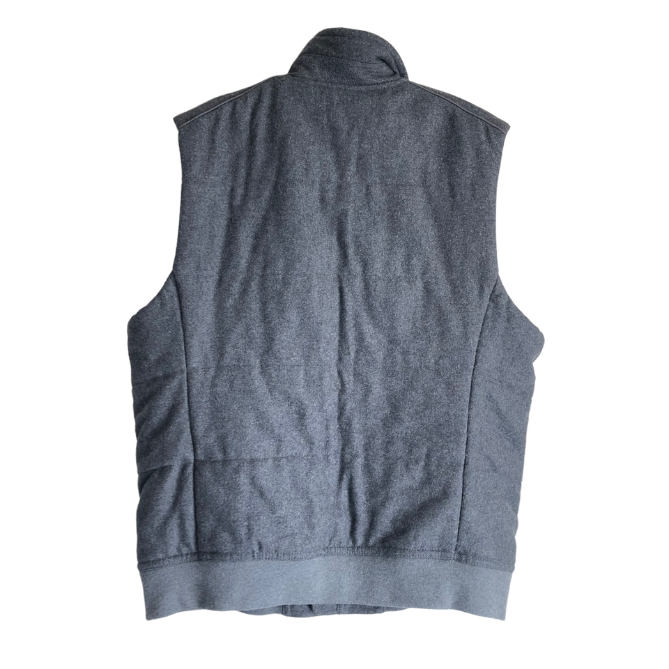 Banana Republic Men's Wool Blend Vest Size L Gray Full Zip Lined