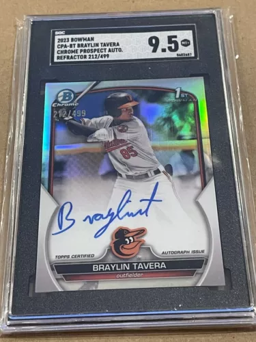 2023 Bowman Chrome Prospect Auto Refractor BRAYLIN TAVERA  212/499  SGC 9.5