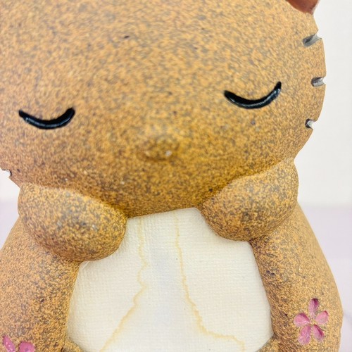 Sanrio Hello Kitty Tischlampe Schreibtischleuchte Kimono Keramik braun Blumenband Katze - Bild 4 von 24