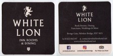 UK Beer Mat /Coaster - The White Lion, Hebden Bridge,