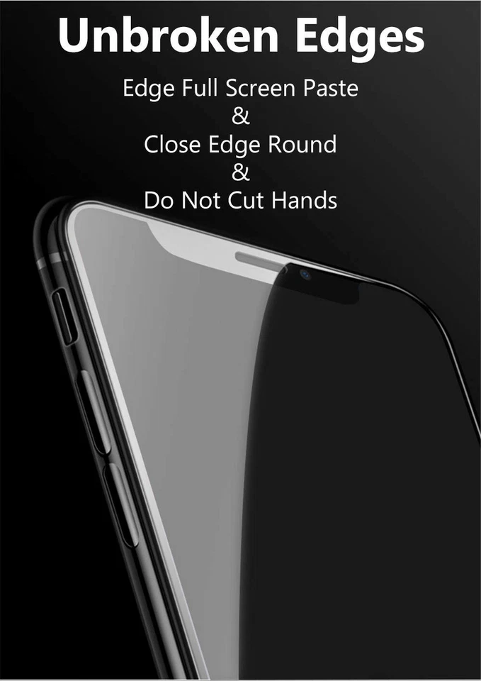4 PACK Screen Protector for iPhone7/8 Plus (BLACK).9D Curved Edge Tempered Glass - Image 3 of 4