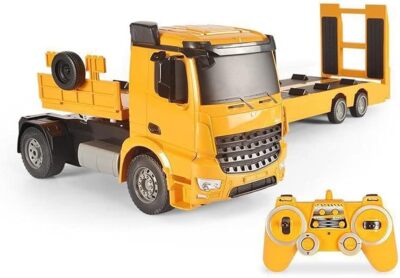 RC Truck Detachable Flatbed Semi-Trailer Engineering Tractor Remote Control Low