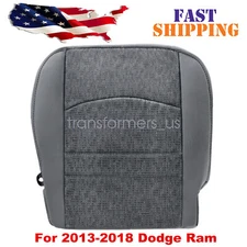 Fits 2013 2014 2015 2016 Dodge Ram 1500 Passenger Bottom Cloth Seat Cover Gray