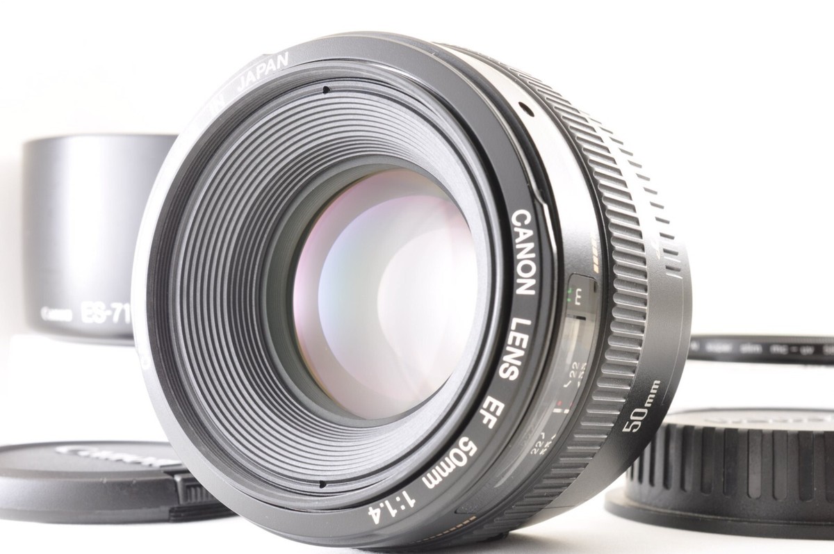 Canon EF 50mm f/1.4 USM Standard AF Prime Lens w/Hood *Mint