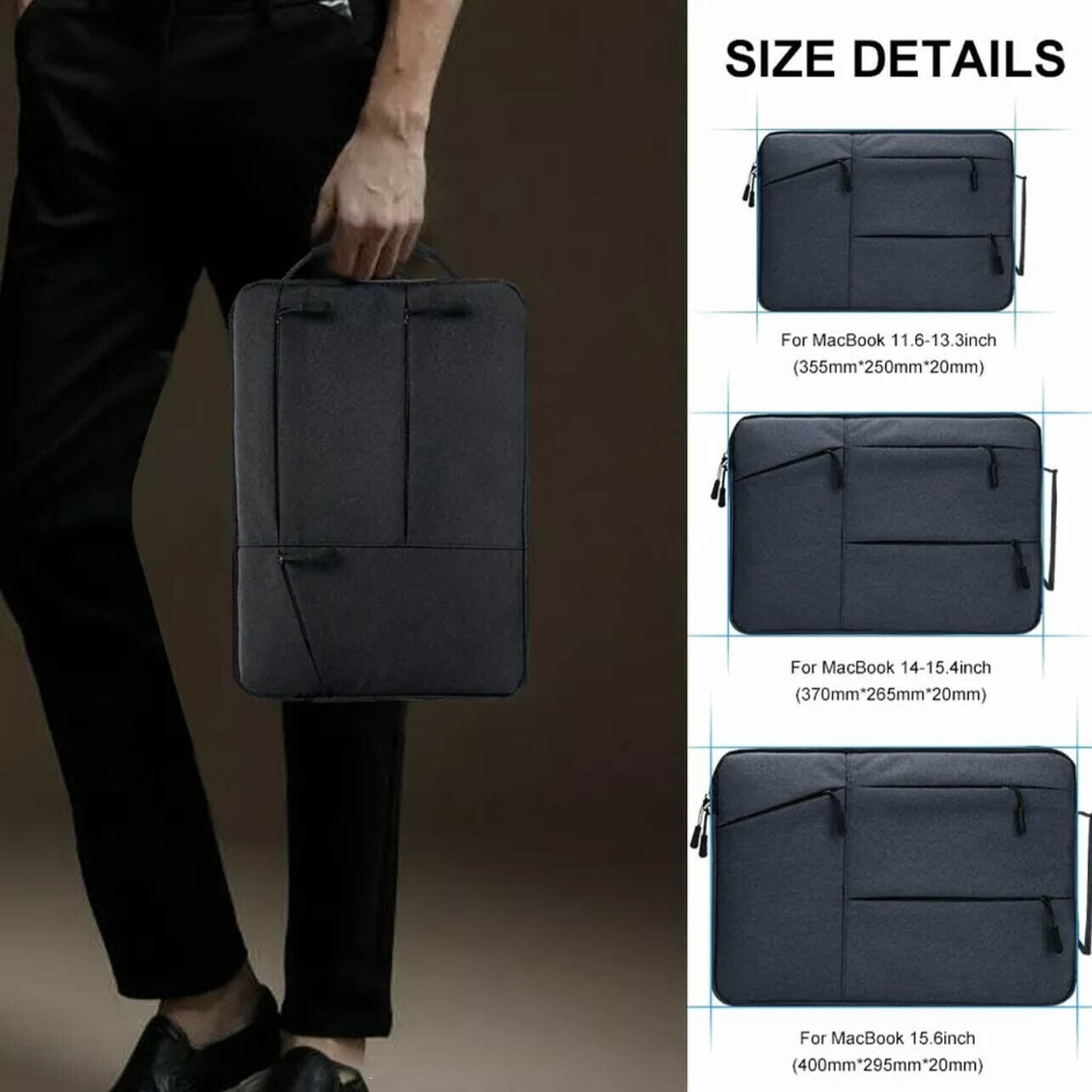 Laptop Sleeve Travel Bag Carry Case For MacBook Air Pro 13" 15.6" Lenovo Dell eBay