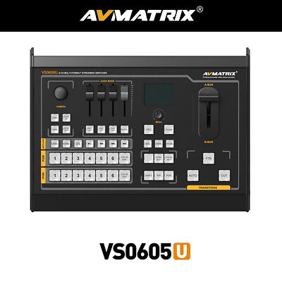 AVMATRIX VS0605U 6-Channel SDI HDMI Multi-Format Video Switcher Live Streaming 