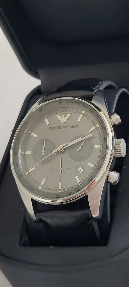  RELOJ HOMBRE EMPORIO ARMANI AR5994 CRONÓGRAFO CORREA CUERO NEGRO  Foto 2 de 4