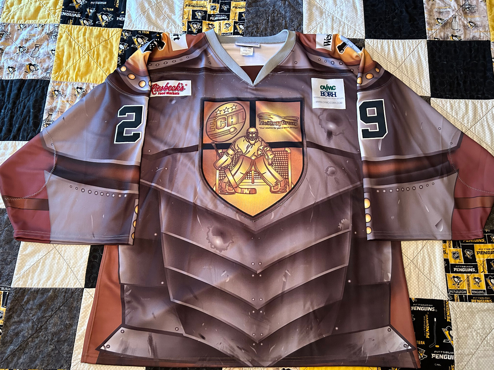ECHL/Wheeling Nailers/Golden Goalie Franky Palazzese Game Worn Jersey