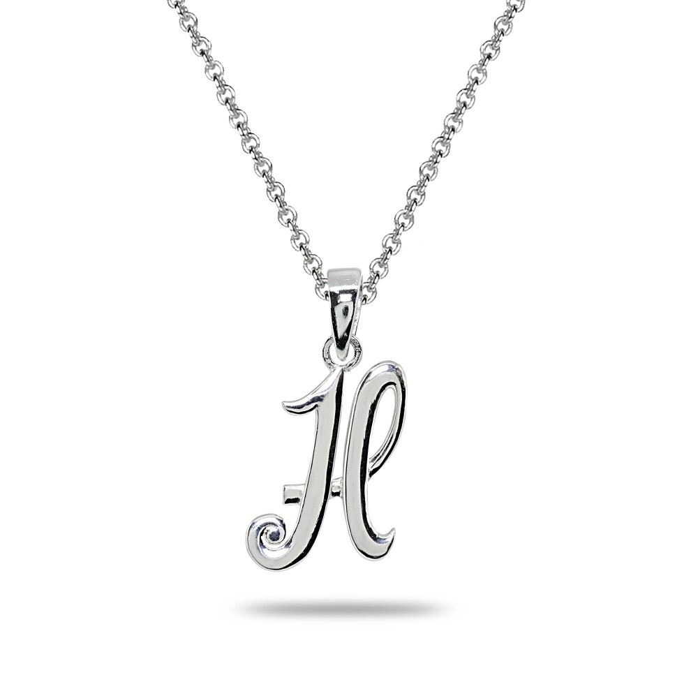 H Letter Initial Alphabet Name Personalized 925 Silver Pendant