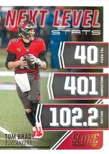 Tom Brady 2021 Panini Score Football Next Level Stats Insert Card#NL1 NFL Sports