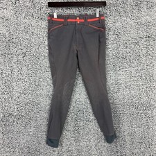 Ariat Riding Breeches Pants Girls 16 Gray Performer Equestrian Knee Patches