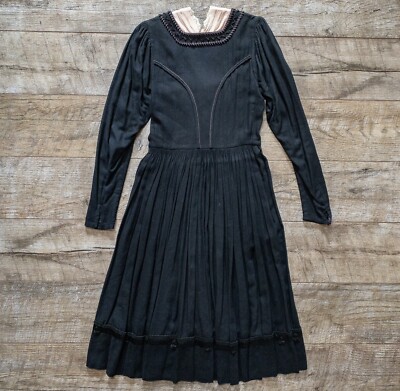 crochet black dress Keyhole Black Crochet Dress S / Black