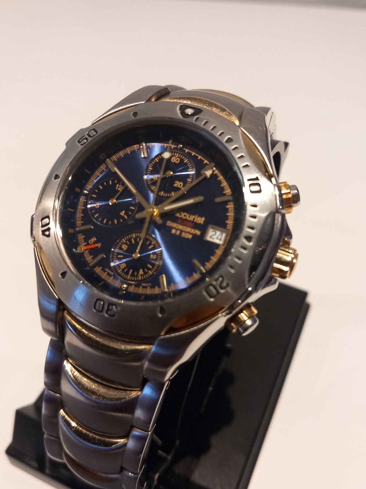 ACCURIST CHRONOGRAPH MENS WATCH SLIGHTY USED MB263 CAL.OS80 SR927W NEW