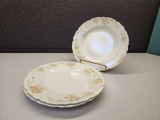 Set Of 3 Johnson Bros. Floral Salad Plates 7" ENGLAND Vintage