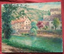 Beautiful Early 20th Century Oil by Regine David1910-2018 