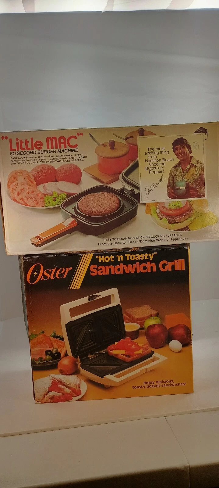 Vintage 1984 Oster "Hot 'N Toasty" Sandwich Grill & Hamilton Beach Little Mac