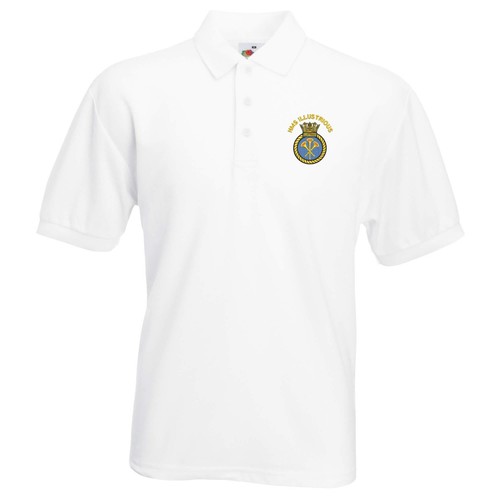 OFFICIAL HMS Illustrious Polo Shirt with Embroidered Logo - Picture 10 of 11