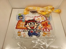 Wangzai Hot Kid Club Clear Plastic Tote Bag NWOT 14"x 11" Yellow Handle Fun