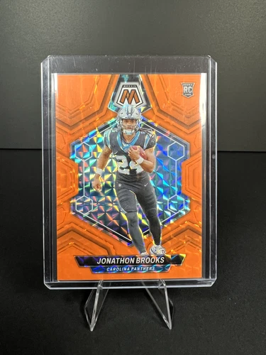 JONATHON BROOKS RC /25 ORANGE FLUORESCENT 2024 MOSAIC FOOTBALL #345 PANTHERS