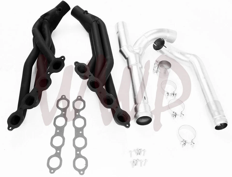 Sistema de cabezal de escape de acero de alto rendimiento 14-18 Chevy/GMC Silverado Sierra 1500 V8 Foto 2 de 2