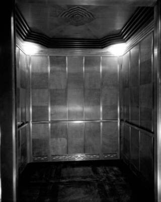 Empire State Building-Elevator Interior New York 1920s Old Photo
