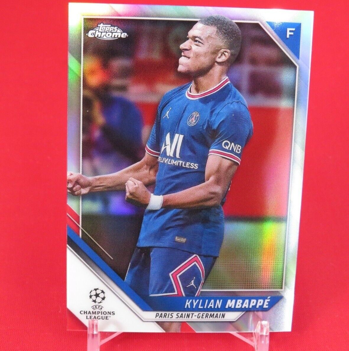 Kylian Mbappe REFRACTOR 2021-22 Topps Chrome UEFA #1 Paris Kylian Mbappe REFRACTOR 2021-22 Topps Chrome UEFA #1 Paris