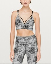  EUC Lululemon Pushing Limits Sports Bra starlight serigraph gray paisley 4