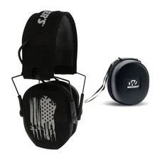 Walkers Game Ear Razor Freedom Series Muffs Flag with Protective Case