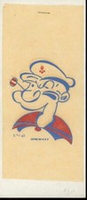 1950  s Popeye Mini Iron On Transfer
