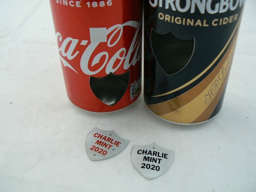 GREEN RECYCLED Cans Engraved Trophy Side Shields for wooden trophy plaques - Picture 4 of 6
