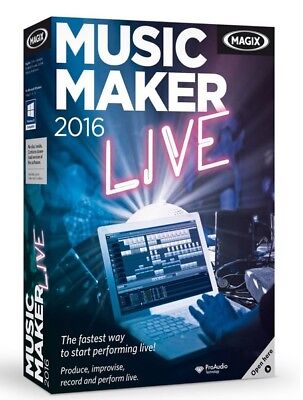 MAGIX Music Maker   2016 Live   Make your own music the easy way PC disc CD NEW