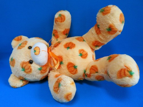 MEGA RARE! PUMPKINS NOSE π HALLOWEEN TEDDY BEAR BUILD A BEAR FACTORY WORKSHOP - Picture 4 of 8