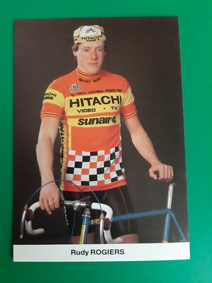 CYCLING cycling card RUDY ROGIERS team HITACHI SUNAIR SPLENDOR 1985 