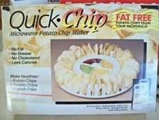 Quick chip microwave potato chip maker fat free potato chips 