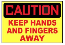 Caution Keep Hands And Fingers Away Sticker Safety Decal Sign D3753