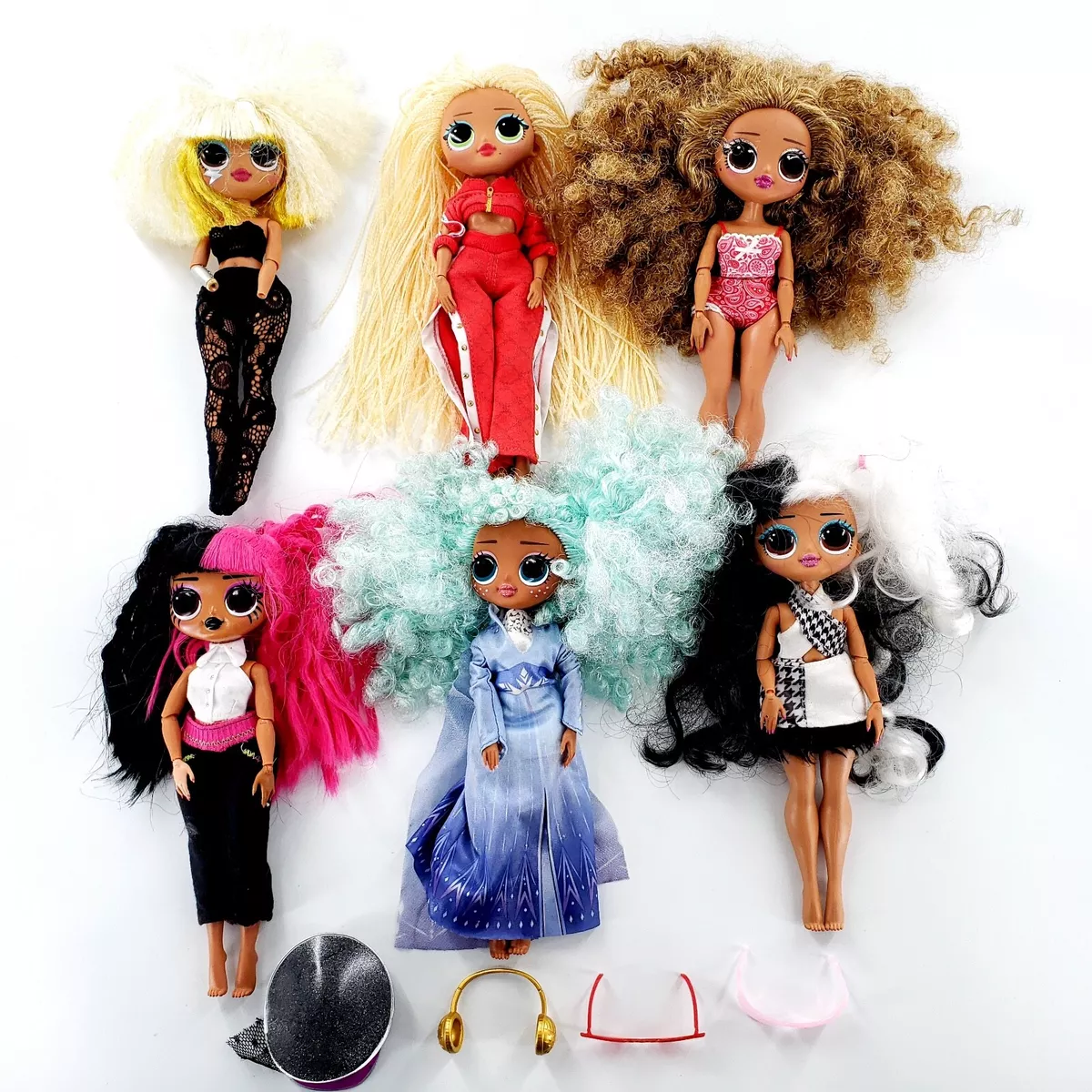 LOL Surprise OMG Dolls Lot Of 6 Clothed, Couple Accessories *PLEASE READ*