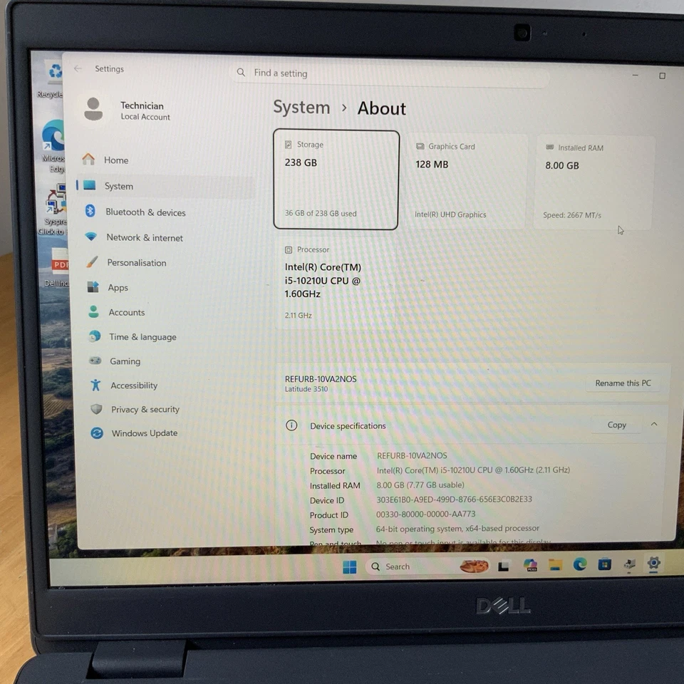 Dell Latitude 3510 · i5-10210U · 8GB · 256GB, photo 3 of 5