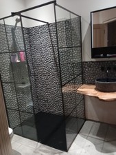 Sample off-cut (approx 10 x 10cm ) Speckle Pebble Mosaic wall/floor tile