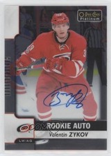 2017-18 O-Pee-Chee Platinum Rookie Autos Valentin Zykov #R-VZ Auto 1da5