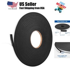 Self Adhesive Foam Tape Weatherstrip 1/4In x 1/4In x 50Ft High Density Foam I...