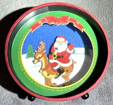 Vtg Otagiri Japan Dancing Santa & Reindeer “Jingle Bells” Wind Up Music Box