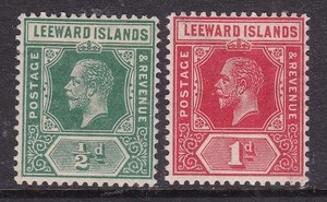 LEEWARD ISLANDS   ^^^^^ sc#47,48   hinged GEOV  CLASSICS  hcv @dco4238lee
