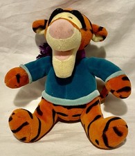 Disney Store Tigger Plush Winnie the Pooh 6.5" Stuffed Animal w/ Winter Scarf